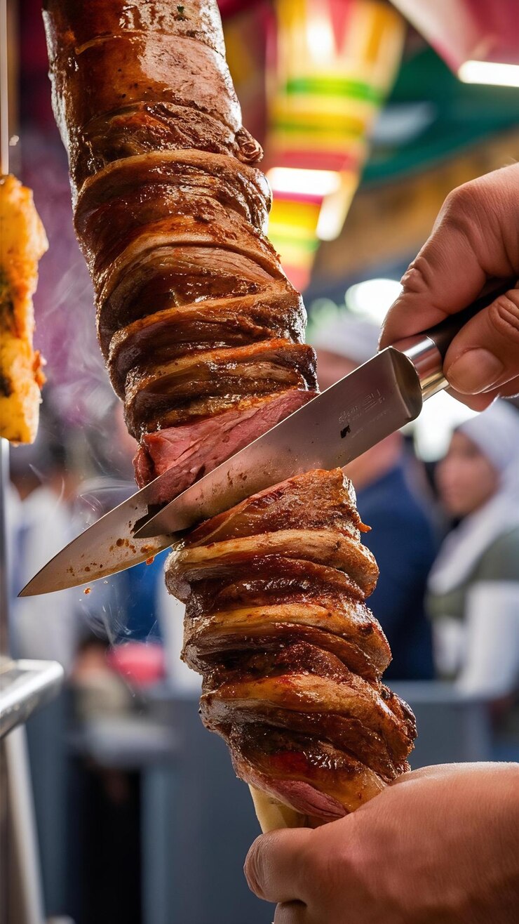 Churrasco brasileiro com colegas de trabalho